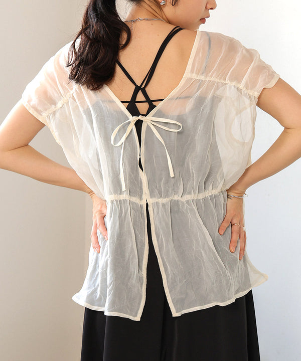 【2024SS】前後2WAYギャザーブラウス