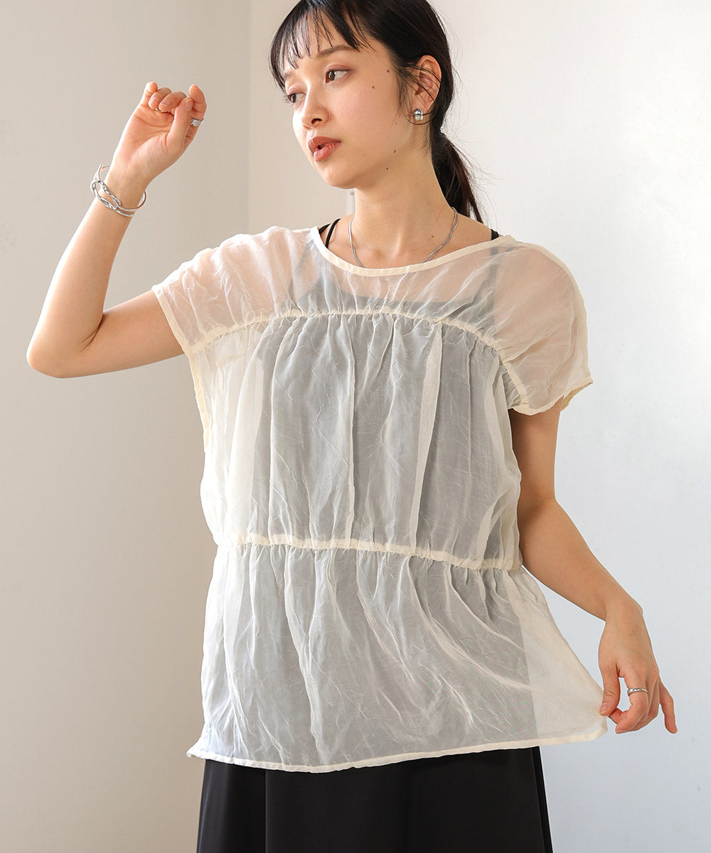 【2024SS】前後2WAYギャザーブラウス