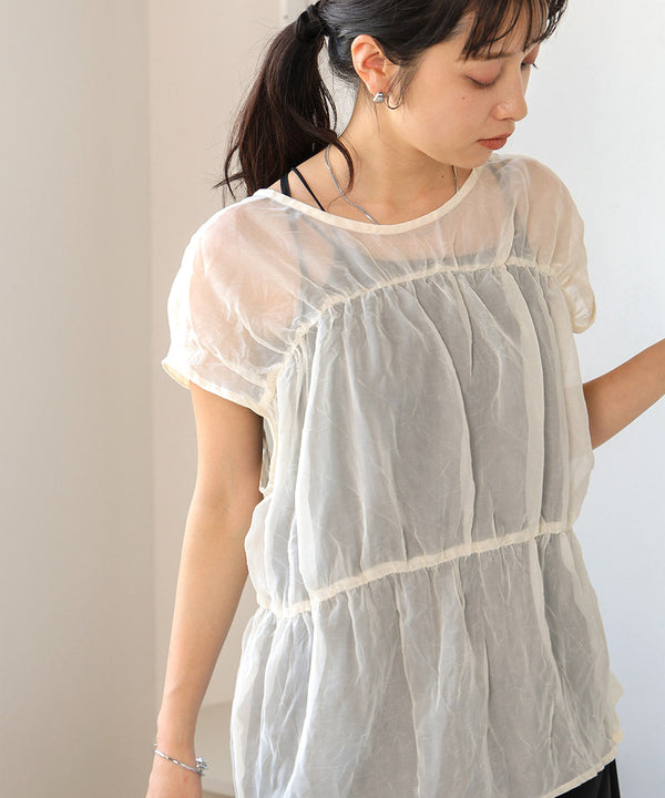 【2024SS】前後2WAYギャザーブラウス