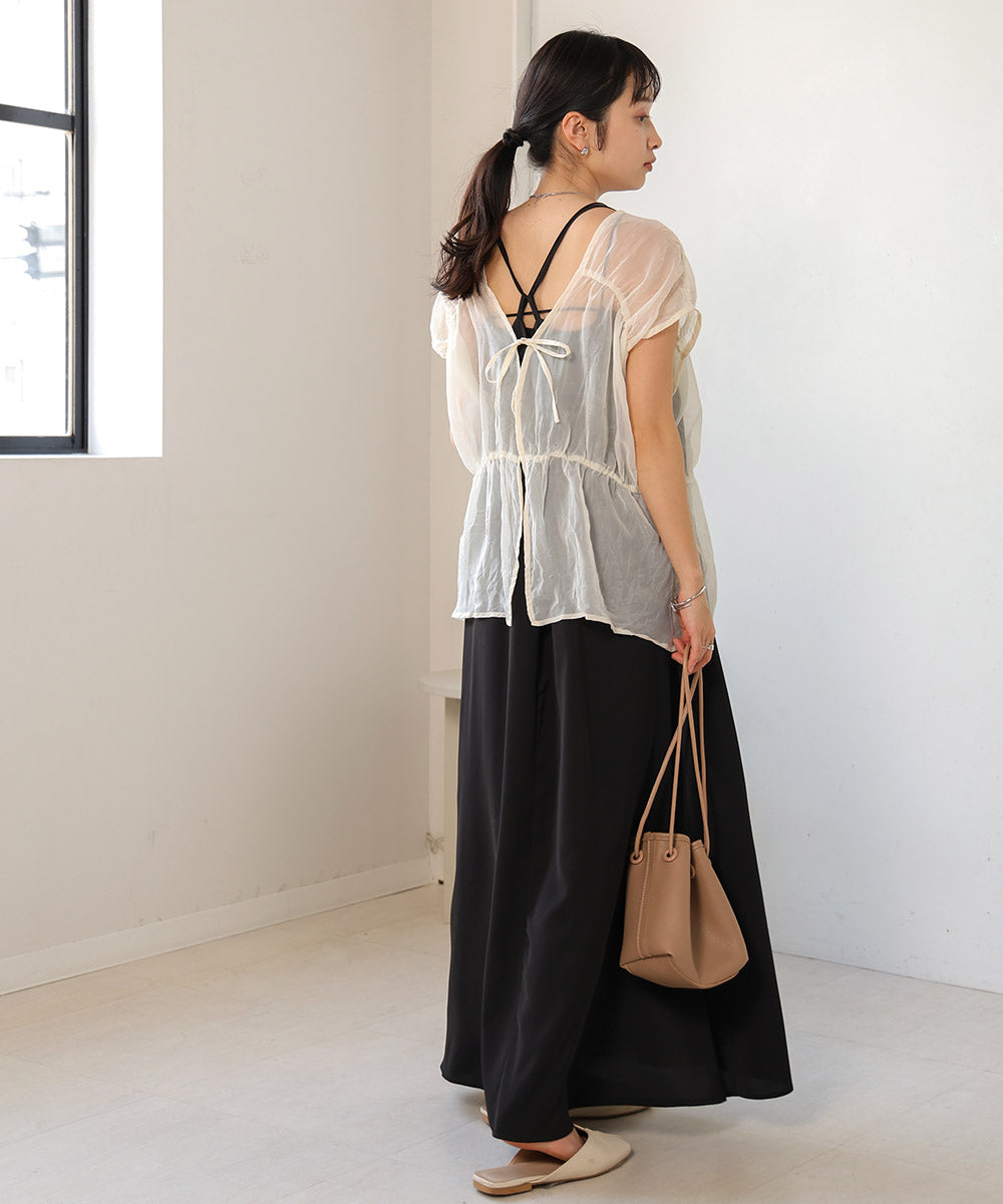 【2024SS】前後2WAYギャザーブラウス