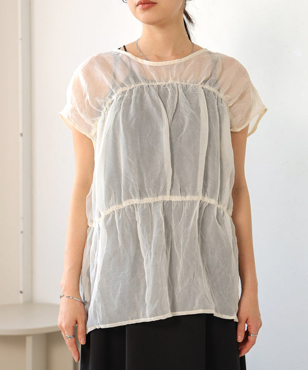 【2024SS】前後2WAYギャザーブラウス