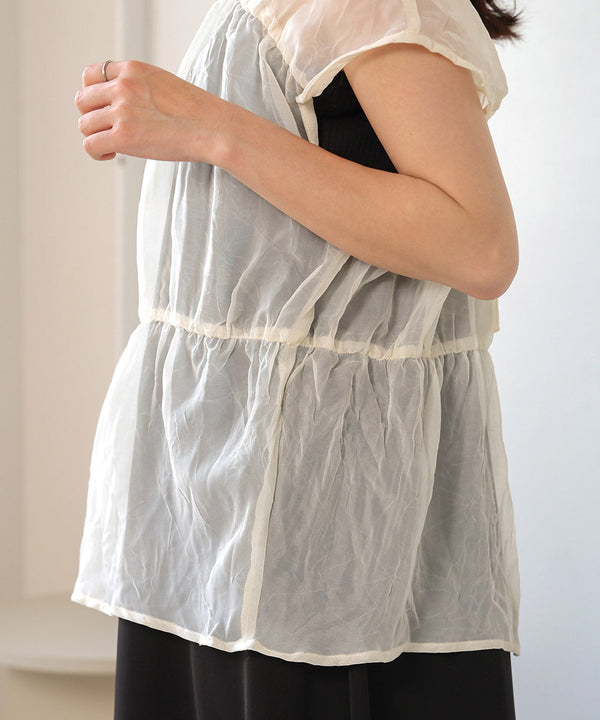 【2024SS】前後2WAYギャザーブラウス