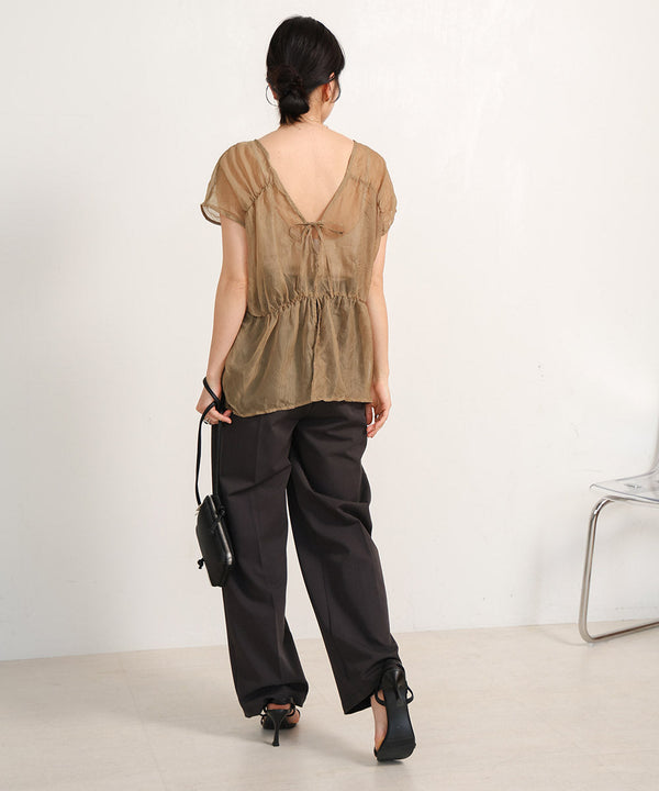 【2024SS】前後2WAYギャザーブラウス