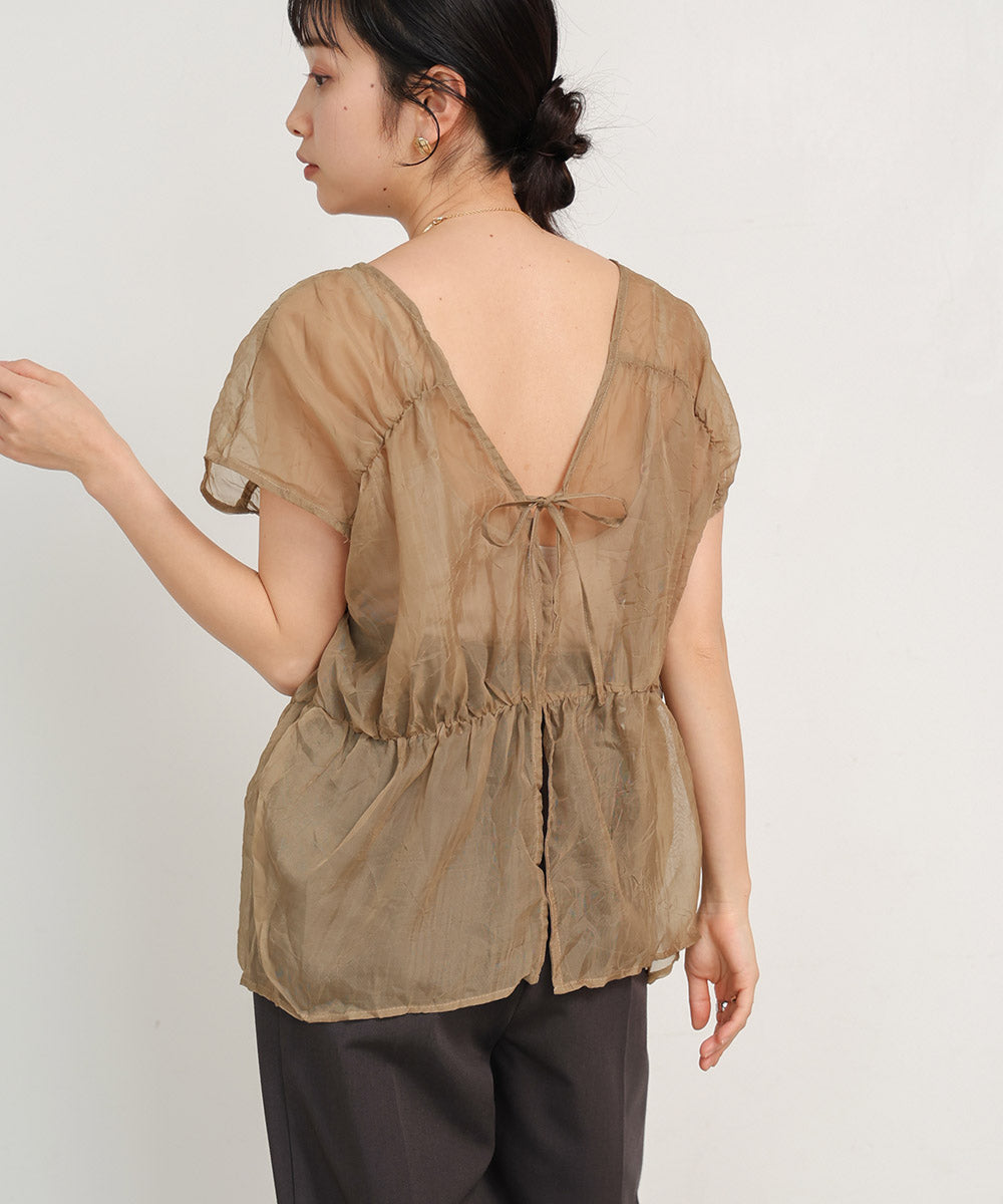 【2024SS】前後2WAYギャザーブラウス