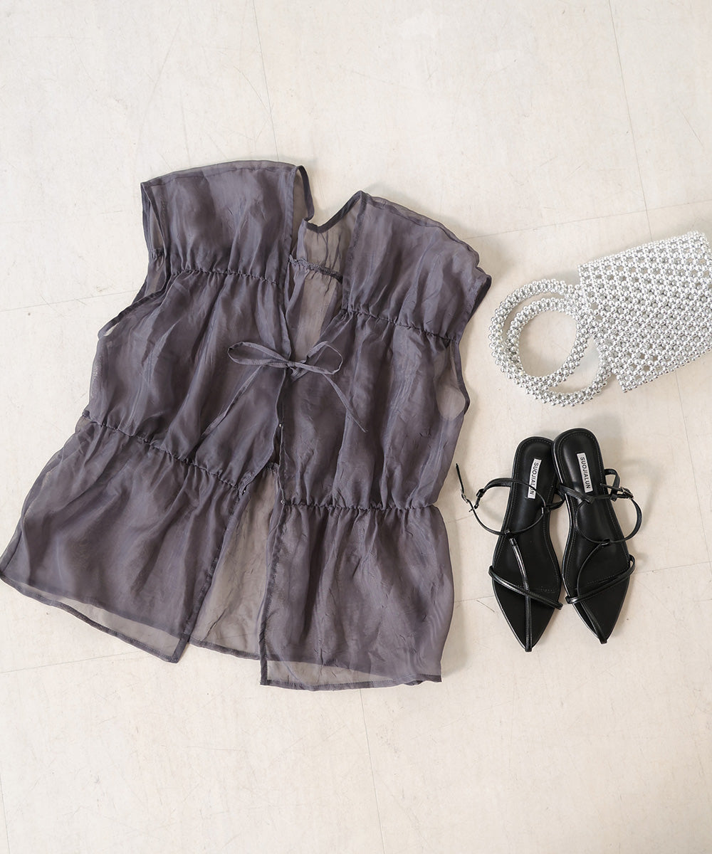 【2024SS】前後2WAYギャザーブラウス