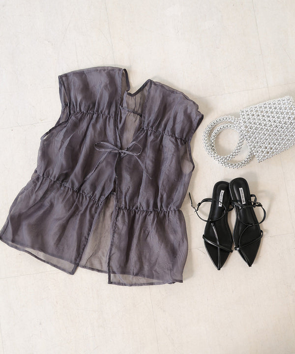 【2024SS】前後2WAYギャザーブラウス