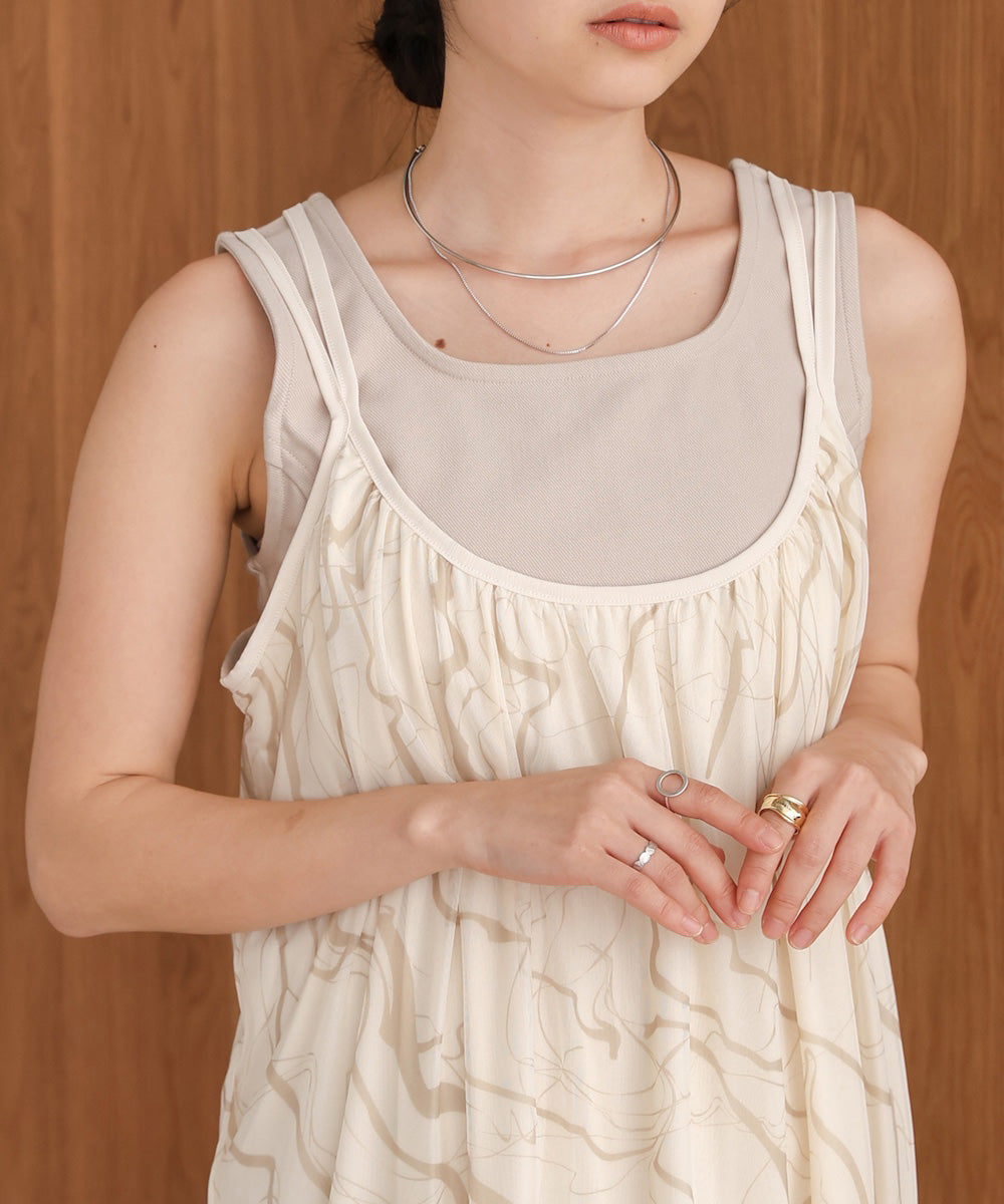 marble sheer mesh onepiece