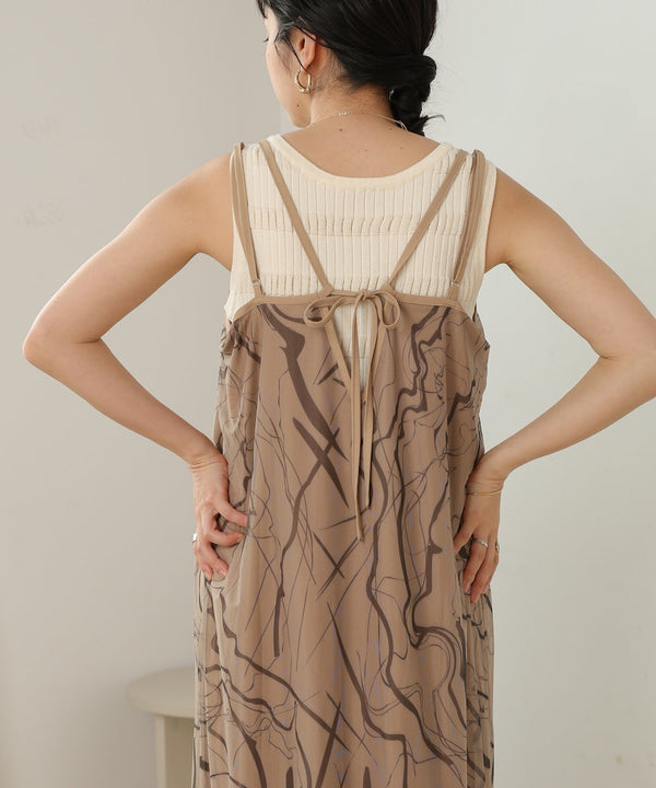 marble sheer mesh onepiece