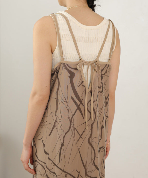 marble sheer mesh onepiece