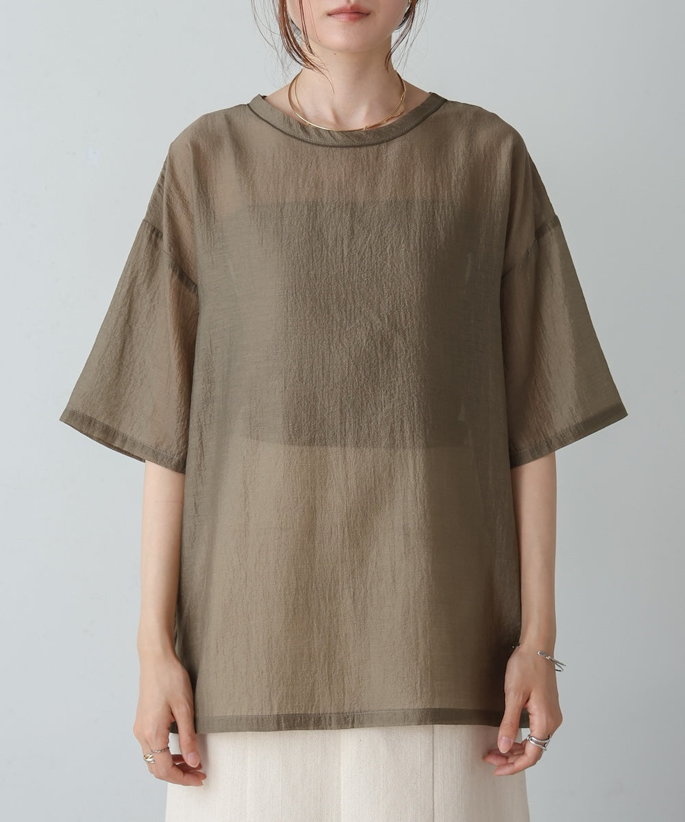 100 ％品質保証 sheer blouse t-shirt トップス