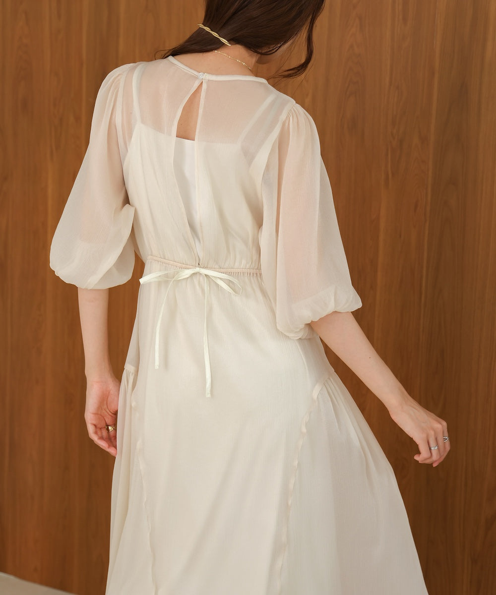 sheer volume sleeve onepiece