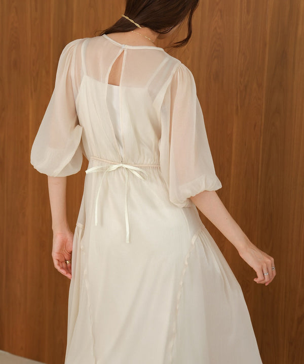 sheer volume sleeve onepiece