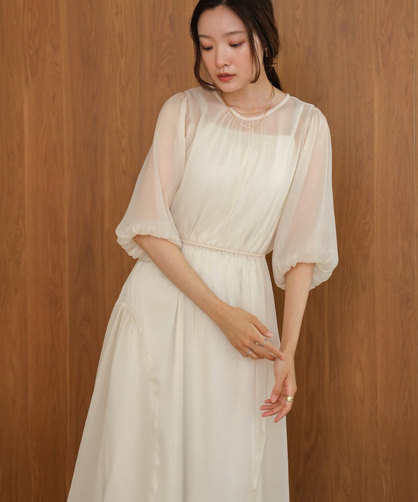 sheer volume sleeve onepiece