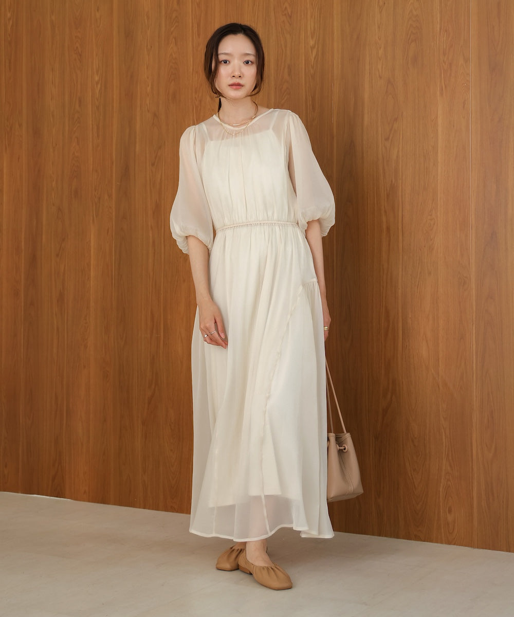 sheer volume sleeve onepiece