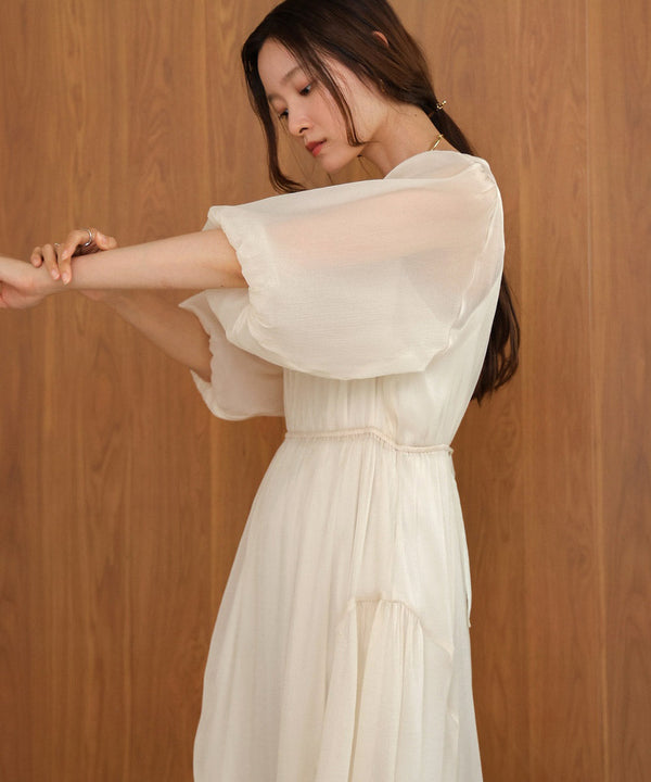 sheer volume sleeve onepiece