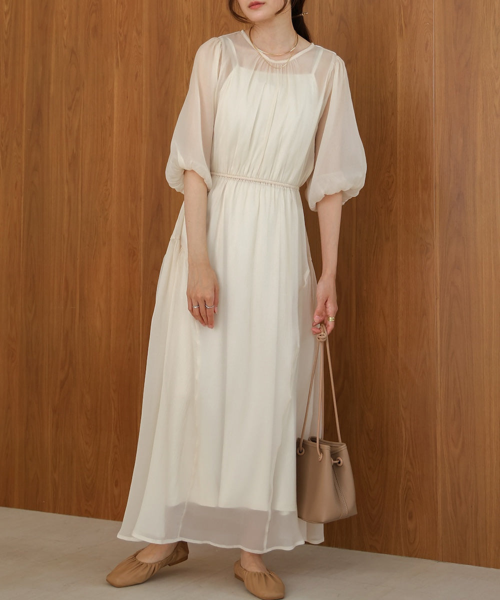 sheer volume sleeve onepiece