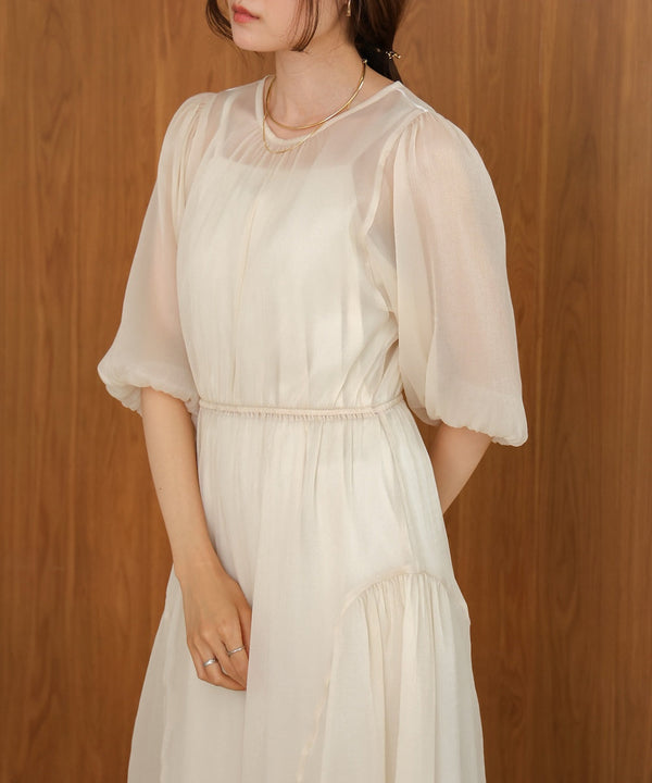 sheer volume sleeve onepiece