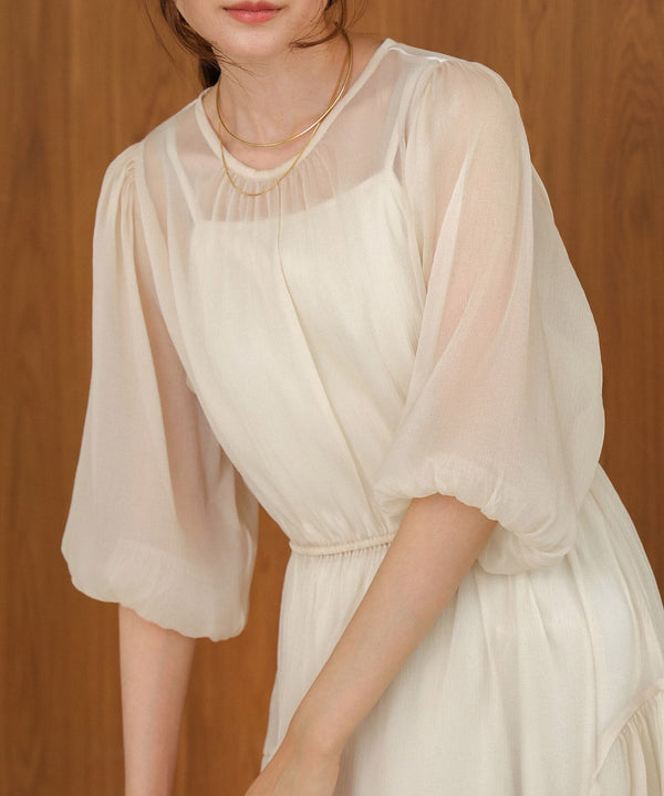 sheer volume sleeve onepiece