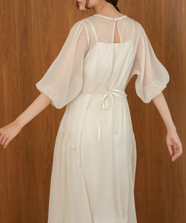 sheer volume sleeve onepiece