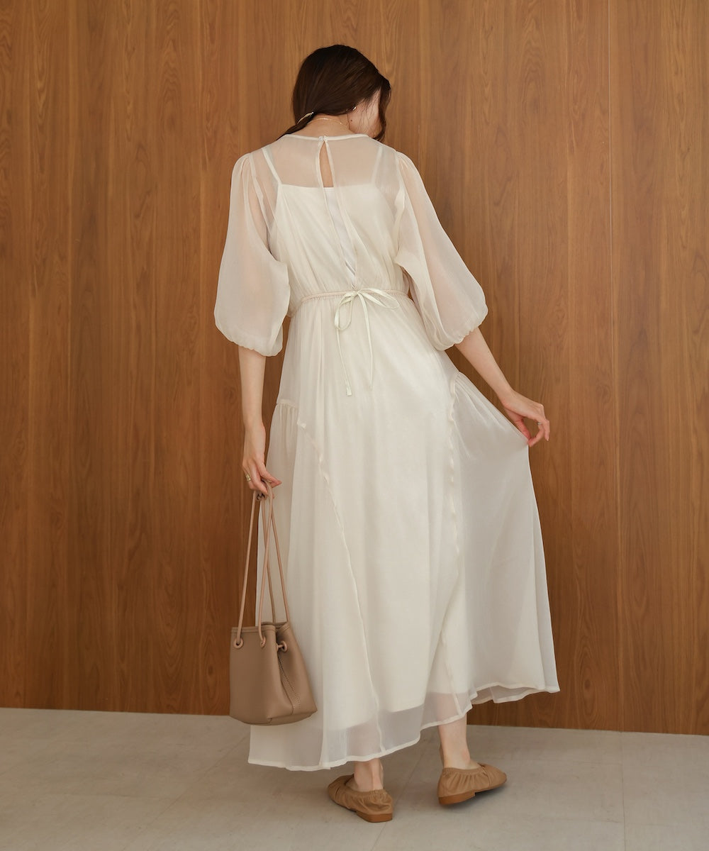 sheer volume sleeve onepiece