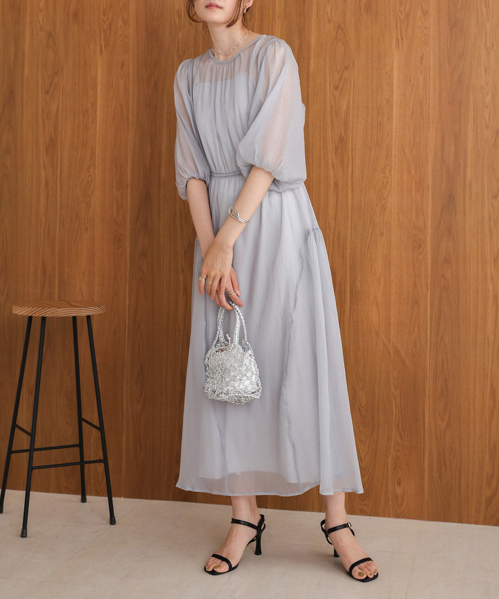 sheer volume sleeve onepiece