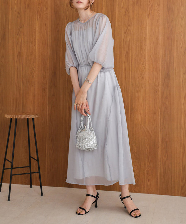 sheer volume sleeve onepiece