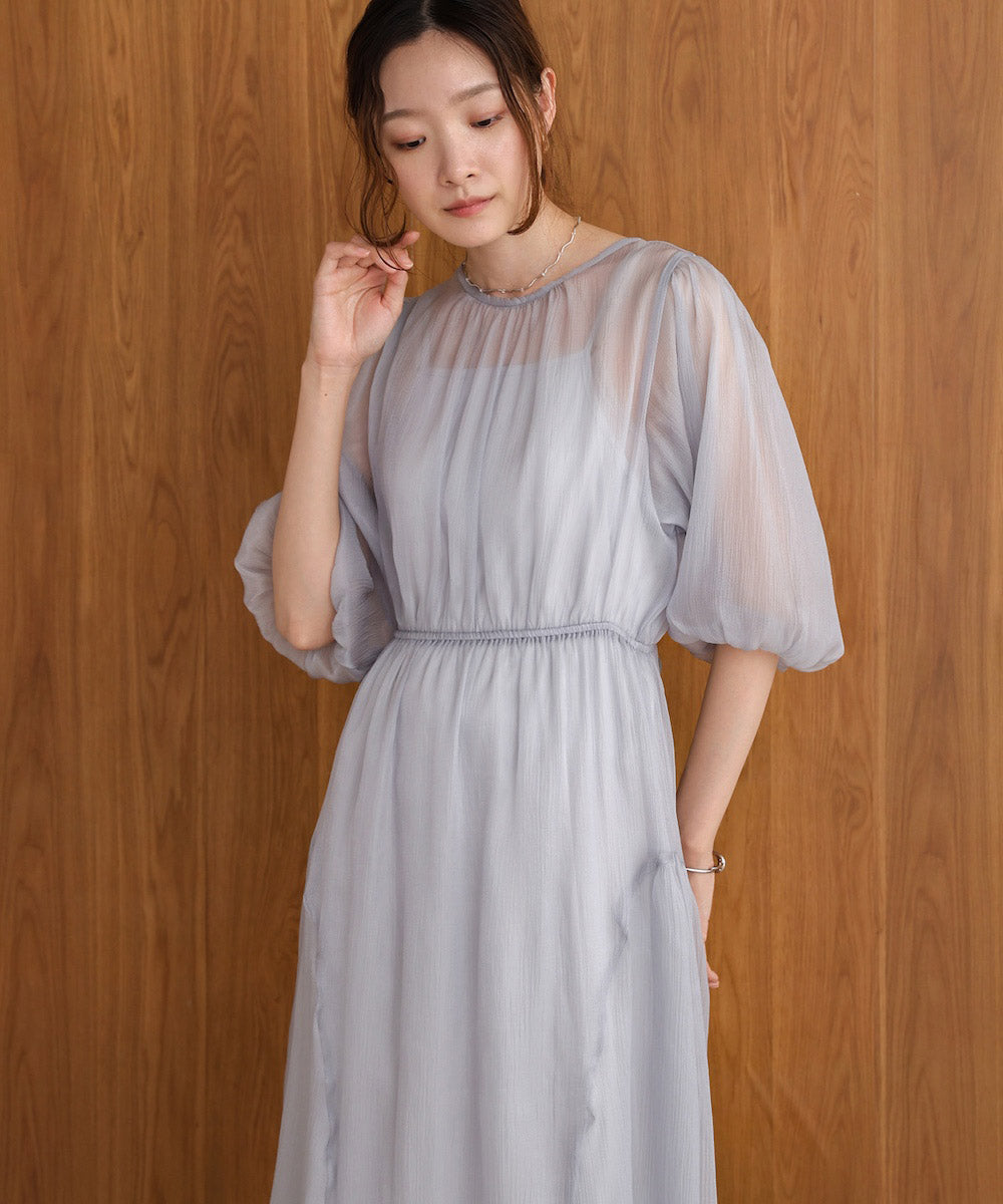 sheer volume sleeve onepiece