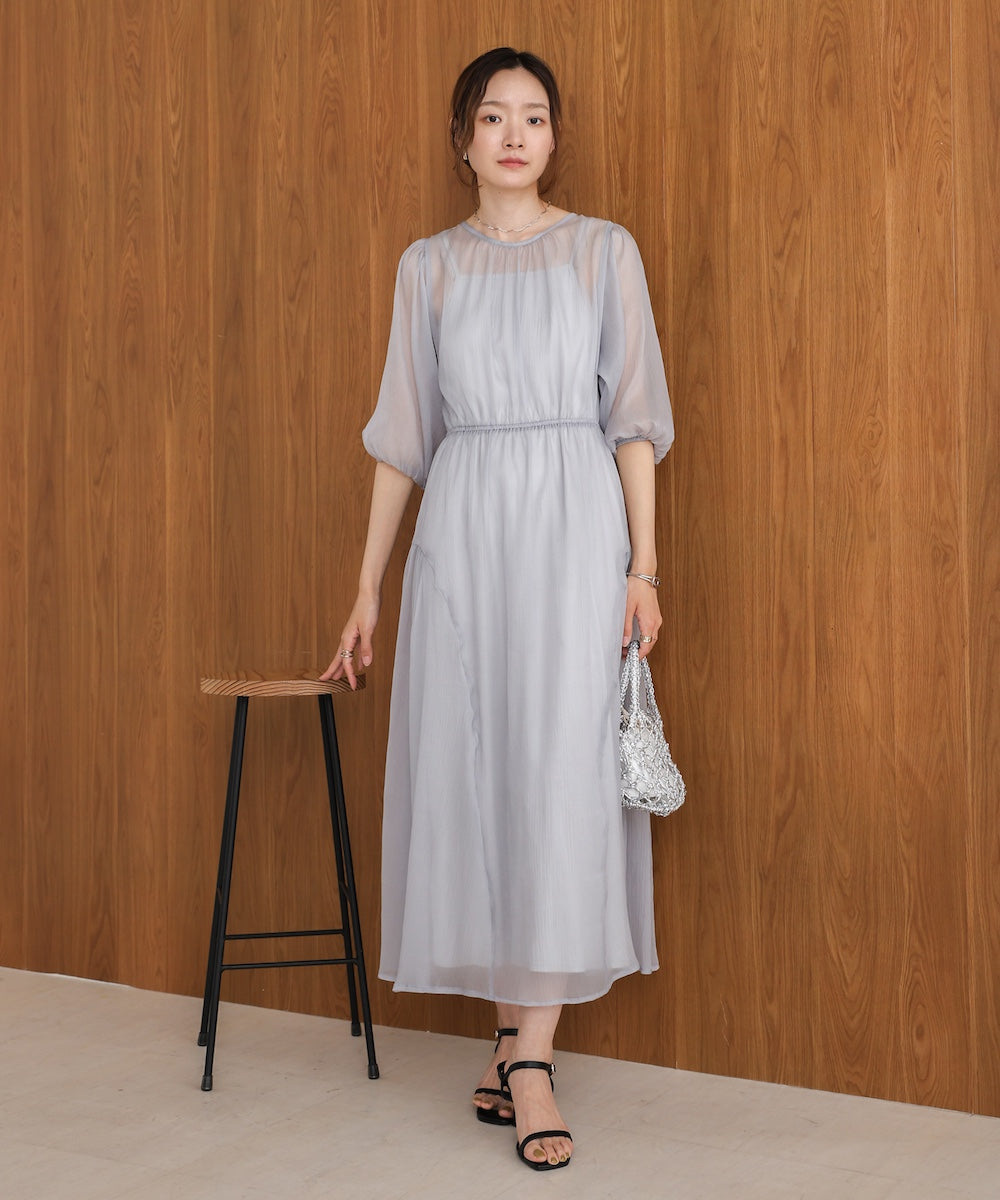 sheer volume sleeve onepiece