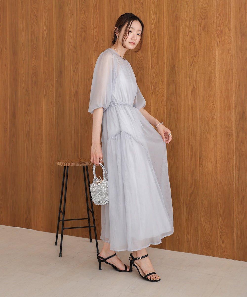 sheer volume sleeve onepiece