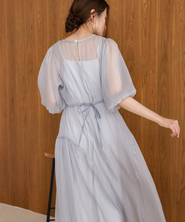 sheer volume sleeve onepiece