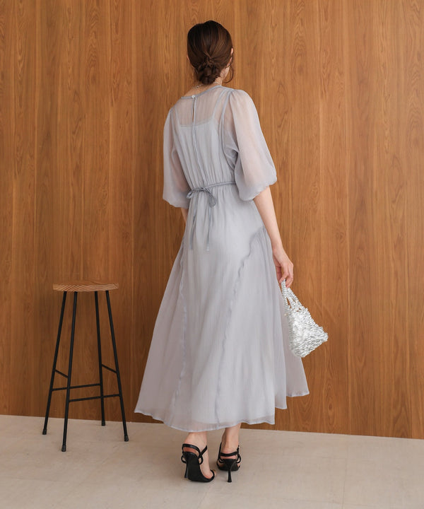 sheer volume sleeve onepiece