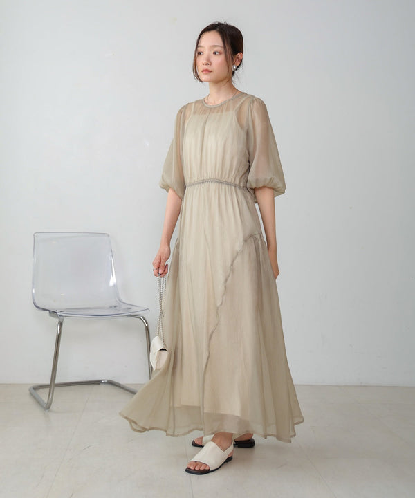 sheer volume sleeve onepiece