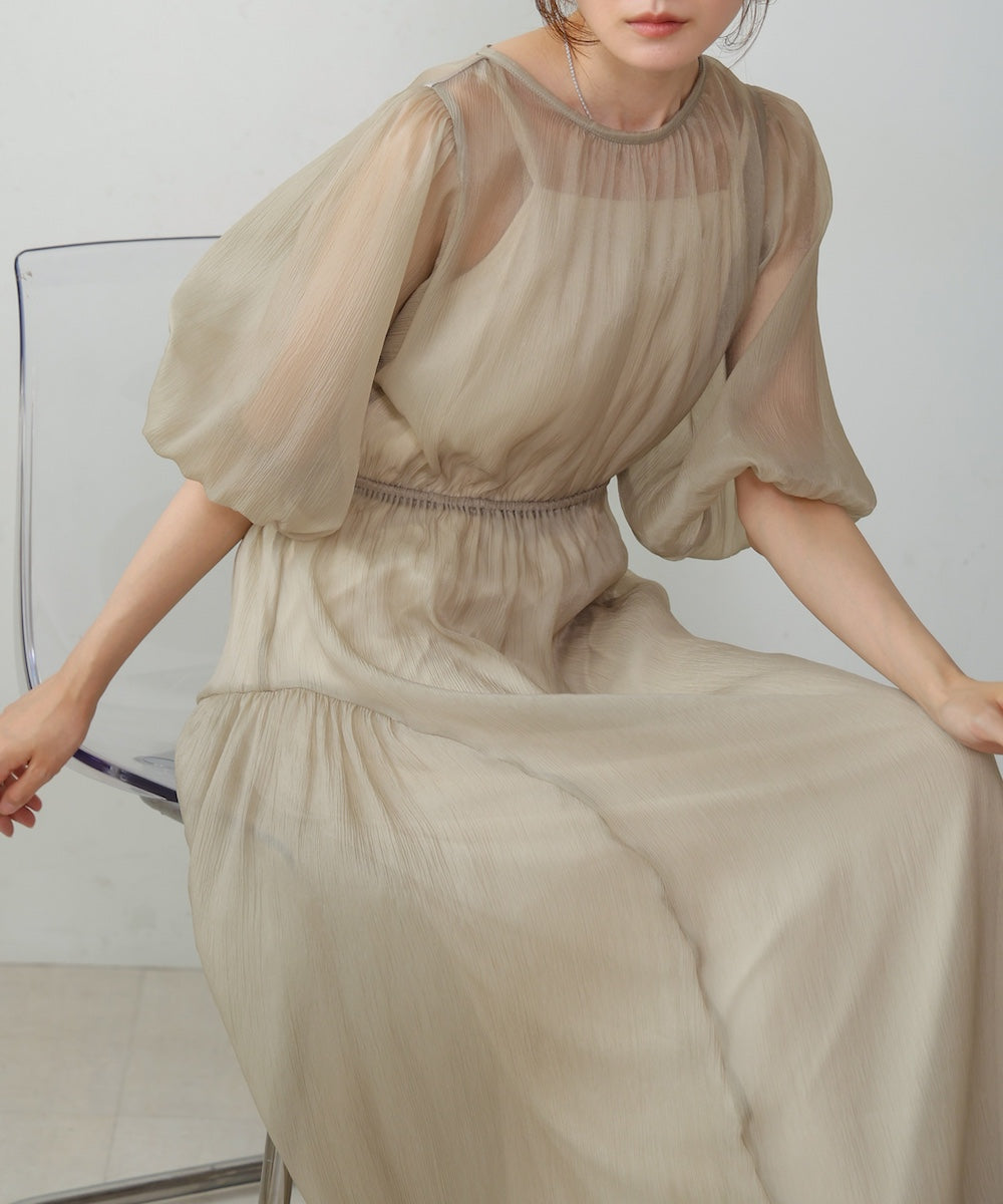 sheer volume sleeve onepiece