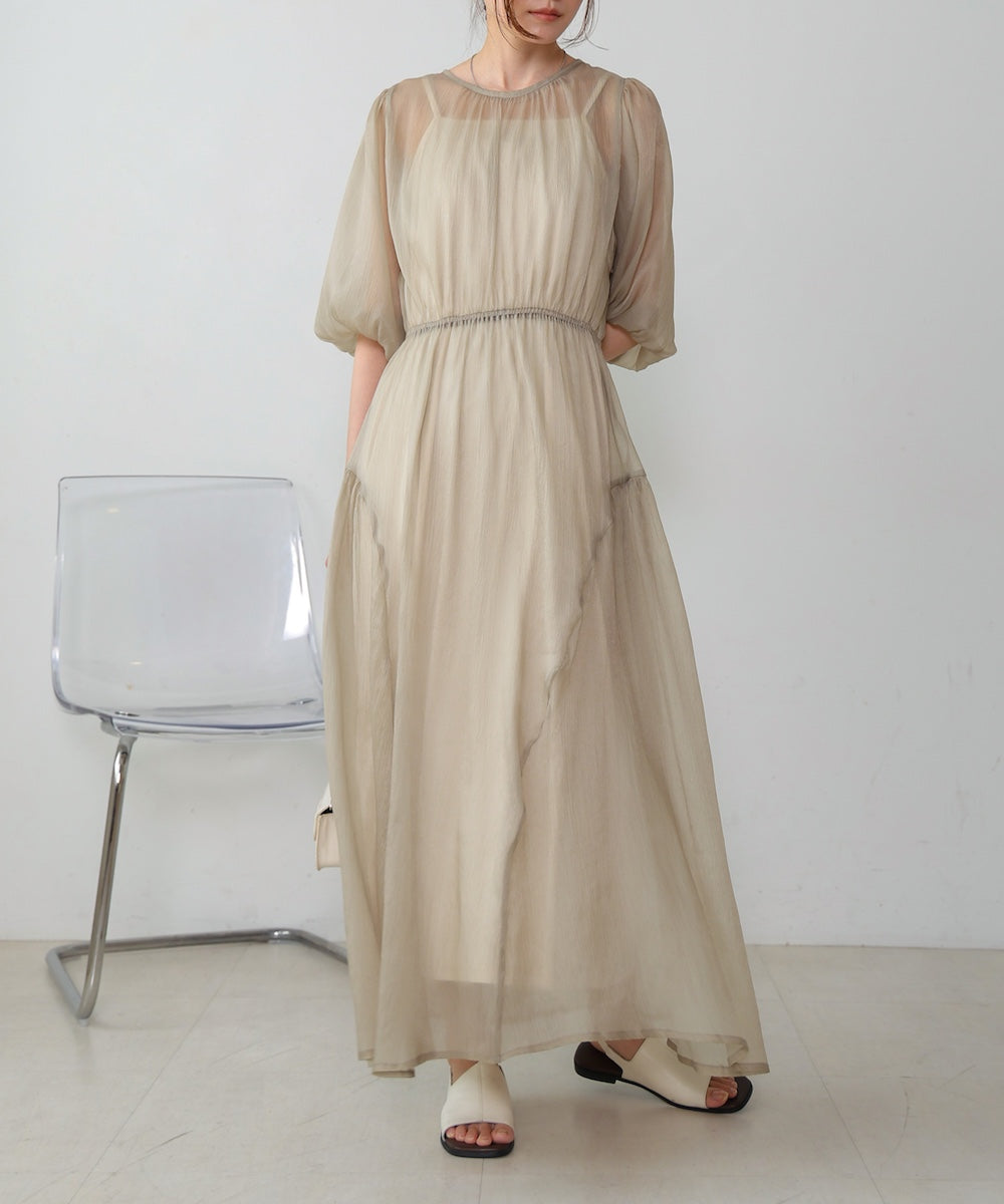 sheer volume sleeve onepiece
