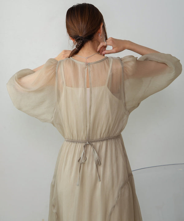sheer volume sleeve onepiece