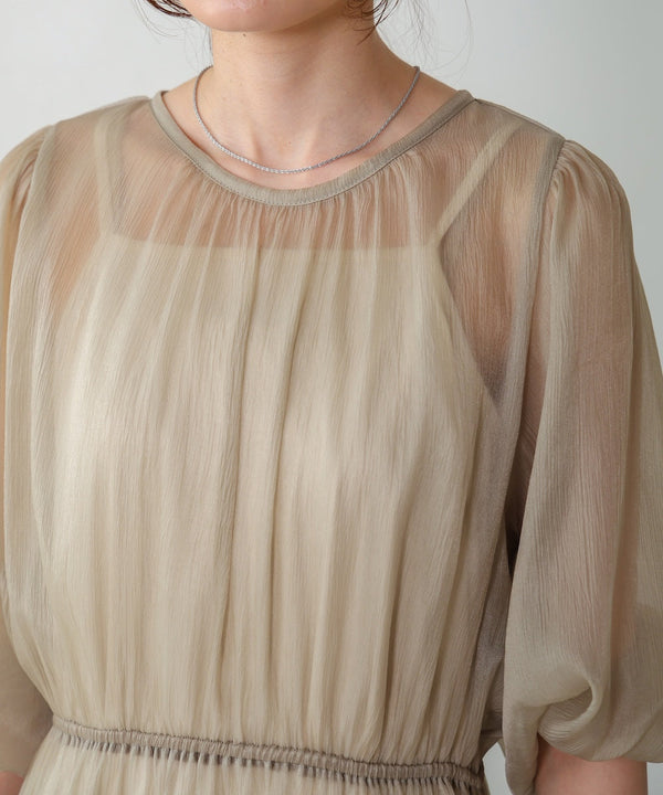 sheer volume sleeve onepiece
