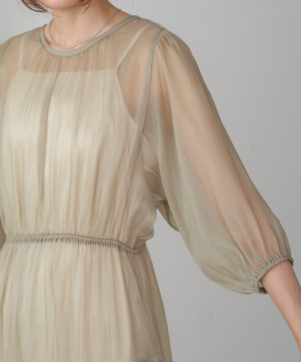 sheer volume sleeve onepiece