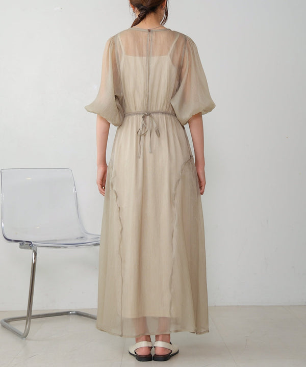 sheer volume sleeve onepiece