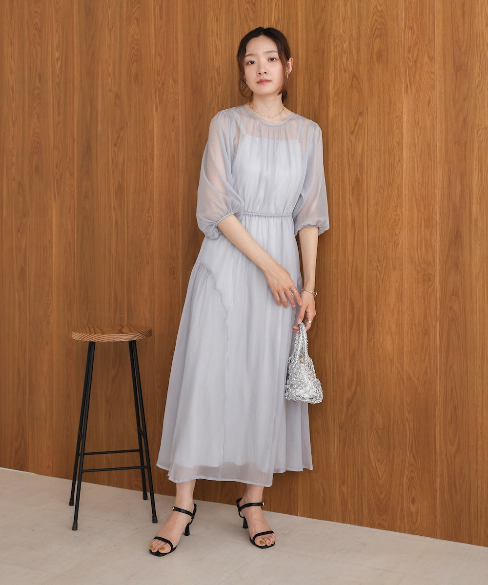 sheer volume sleeve onepiece