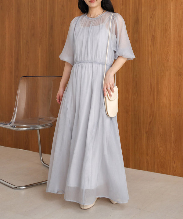 sheer volume sleeve onepiece