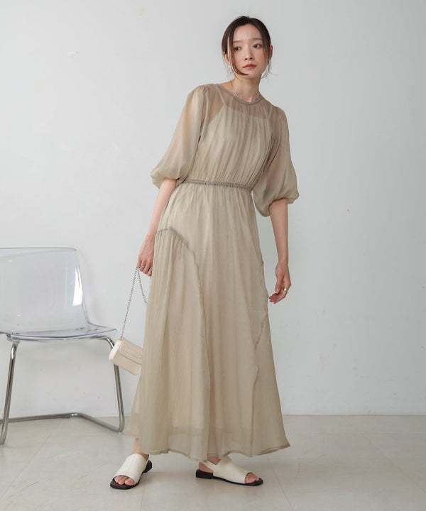 sheer volume sleeve onepiece