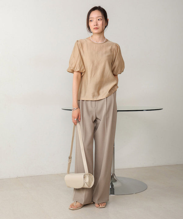 tulle bustier + volume sleeve blouse set