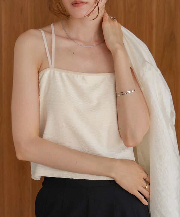 short length jacquard camisole with cup