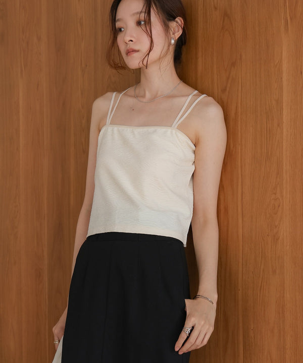 short length jacquard camisole with cup