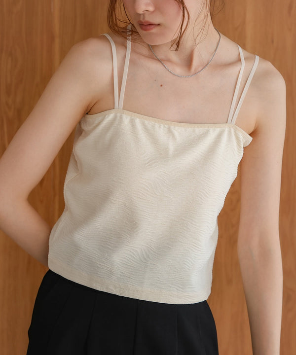 short length jacquard camisole with cup