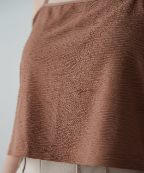 short length jacquard camisole with cup