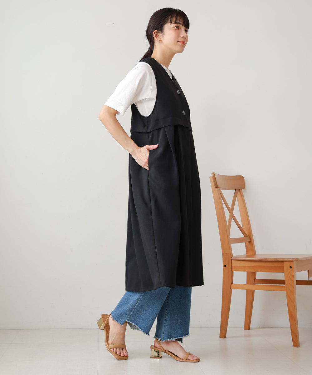 リネンライクジレワンピース