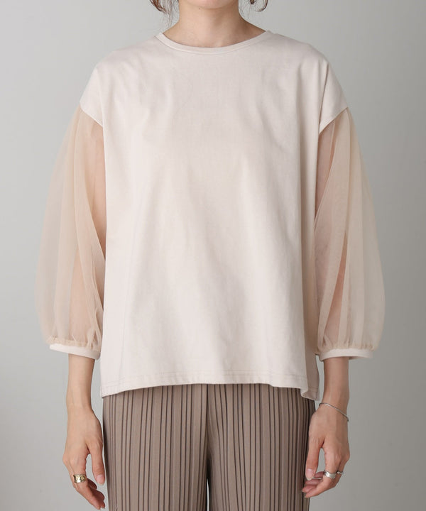 sheer volume sleeve tops