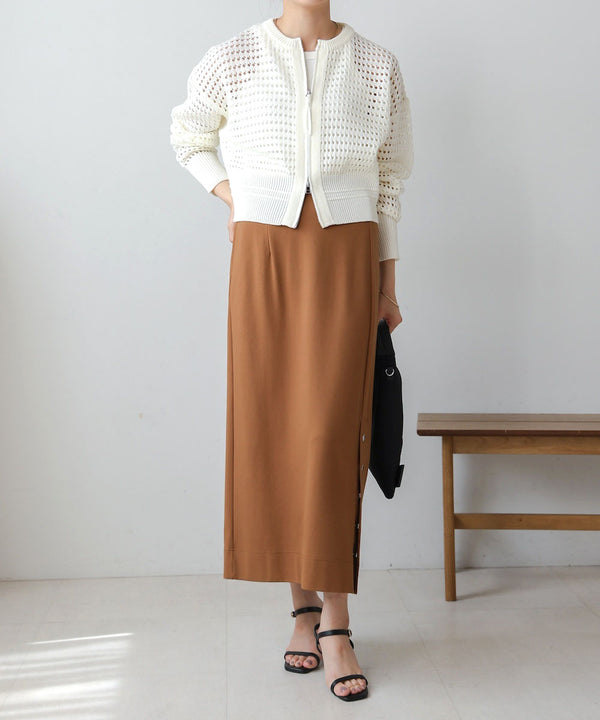 【WEB限定】メッシュニットブルゾン