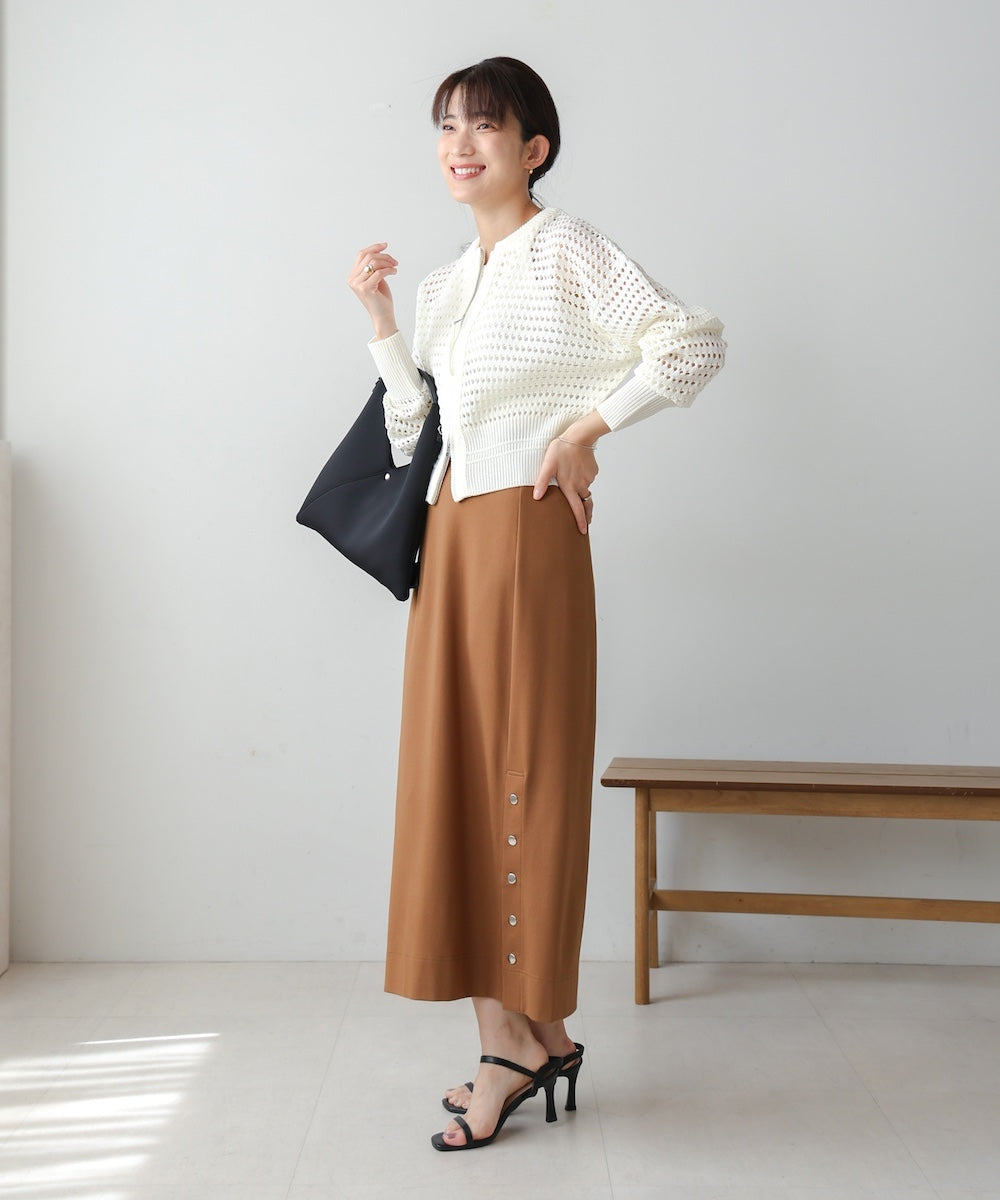 【WEB限定】メッシュニットブルゾン